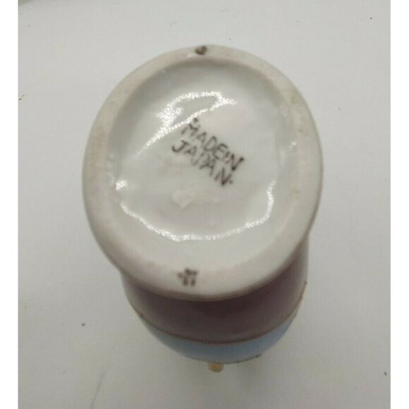 Hand Painted Moriage Miniature Two Handled Jug Bird & Floral Japan 5" - Picture 10 of 11